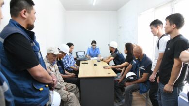 Елордалық құрылысшыларға есірткінің зияны мен еңбек қауіпсіздігі түсіндірілді