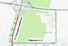 Н. Тілендиев даңғылы ішінара жабылады — Баршын көшесінен жолайрыққа дейін 22-26 шілде