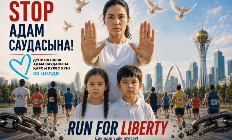 RUN FOR LIBERTY: Астанада 25 шілдеде адам саудасына қарсы жаппай жүгіру өтеді