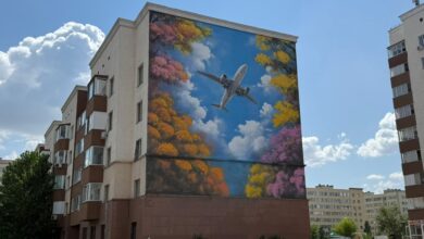 Астанада «Арманың асқақ болсын!» атты жаңа мурал — Бөлекпаев көшесі, 13