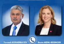 Қазақстан мен Аустрия сыртқы істер министрлері телефон арқылы сөйлесті
