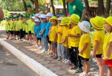 Астанада бірінші сыныпқа баратын балаларға жол қозғалысы ережесін іс жүзінде үйретілді