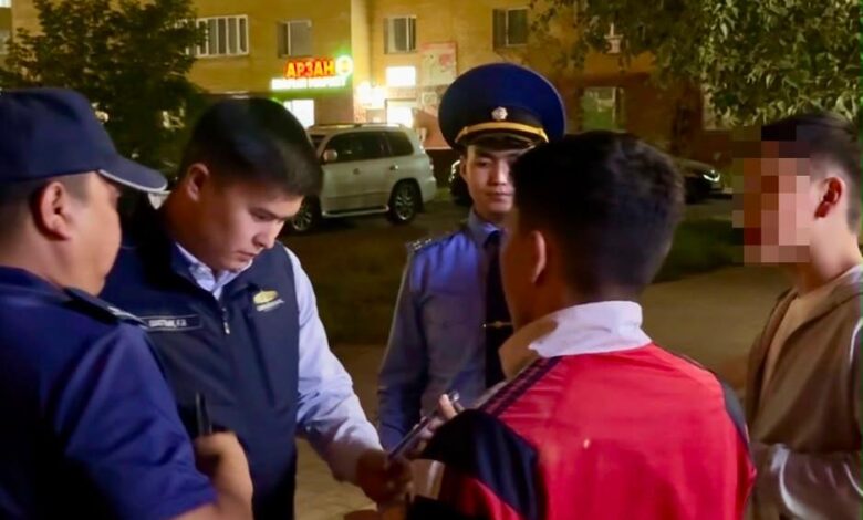 Сарайшық ауданында түнгі рейд: кәмелетке толмағандардың қауіпсіздігі тексерілді