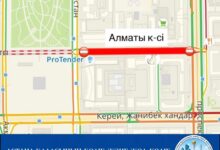 Алматы көшесі 15 тамыздан бастап Түркістан көшесінен Мәңгілік Ел даңғылына дейін жыл соңына дейін жабылады
