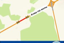 Алаш тасжолы: Астанада бетон жабынды орнату себепті 5-25 тамызда көлік ішінара шектеледі