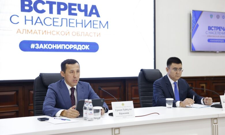 Қаржы вице-министрі Ержан Біржанов Алматы облысының тұрғындарымен кездесті