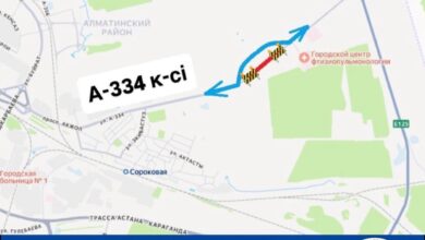 Астанада A-334 көшесінде көлік қозғалысы 29 қыркүйекке дейін уақытша жабылды