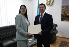 Эстонияның Қазақстандағы Елшісі Марье Лууп сенім грамотасының көшірмесін тапсырды
