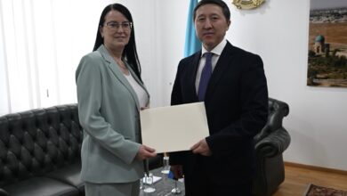 Эстонияның Қазақстандағы Елшісі Марье Лууп сенім грамотасының көшірмесін тапсырды