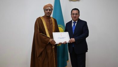 Оман елшісі сенім грамоталары көшірмелерін Қазақстан СІМ өкілінен қабылдады