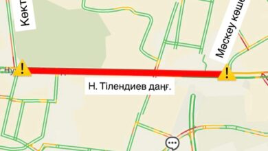 Н. Тілендиев даңғылы: Көкталдан Мәскеу көшесіне дейінгі учаске 1–10 қыркүйекте жабылады