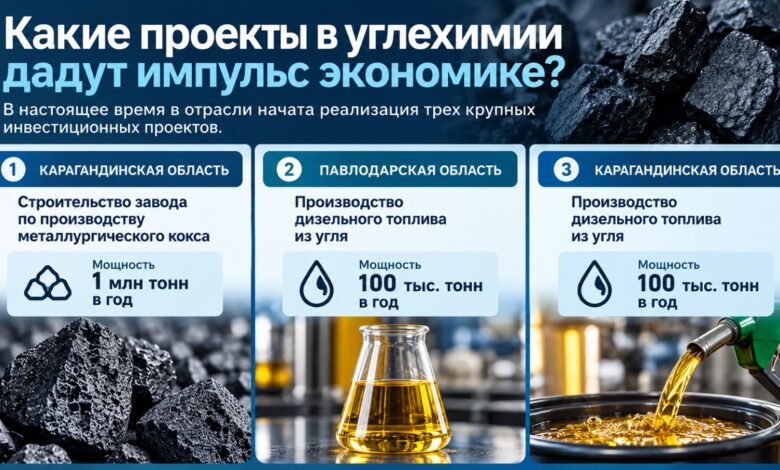 Көмір химиясы: Қазақстанда үш ірі инвестициялық жоба іске асырыла бастады