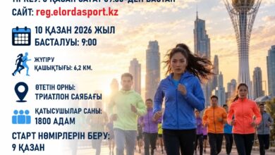 Астанада бұқаралық жүгіру 10 қазанда өтеді: 6,2 шақырымға 1800 адам қатысады
