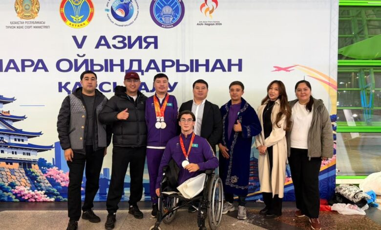 V Азия Пара ойындарының күміс жүлдегерлері Астанаға оралды