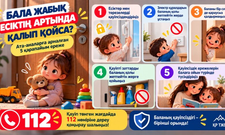 Бала үйде жалғыз қалып, есік жабылып қалса: ата-аналарға кеңес