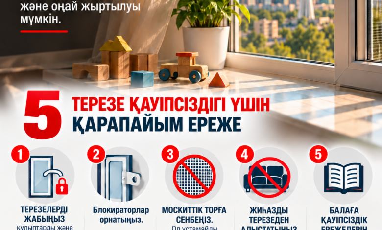 Терезеден құлаудың алдын алу: қауіпсіздік үшін тексерілетін 5 маңызды жайт