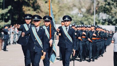Алматы академиясында 300-ден астам бірінші курс курсанты ант қабылдады