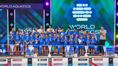 Әлем чемпиондары жас жүзушілерге шеберлік сабағы өткізді