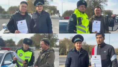 Талдықорғанда полицейлер жүргізушілерге арналған жаңа форматтағы акция өткізді