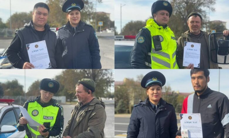 Талдықорғанда полицейлер жүргізушілерге арналған жаңа форматтағы акция өткізді