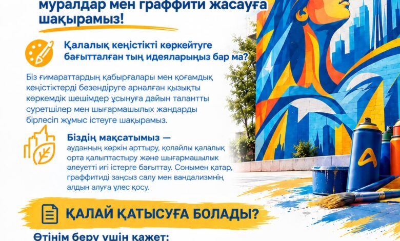 Астана суретшілеріне муралдар салу жобасына қатысуға ұсыныс