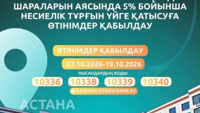 Астанада 562 пәтерді несиеге алуға өтінім қабылдау 7 қазанда басталады