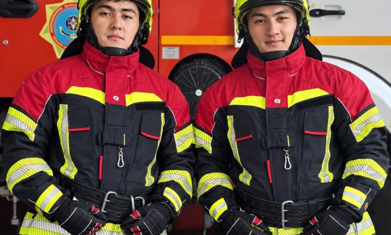 Өрт сөндіруші болған егіз Рымхановтардың кәсіби жолы