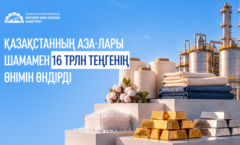 Арнайы экономикалық аймақтар 15,9 трлн теңге өнім өндірді